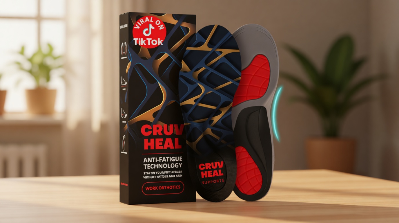 CRUVHEAL Work Orthotic Insoles - Anti Fatigue Medium Arch Support Shoe Insert Men Women - Plantar Fasciitis Flat Feet - Relieve Foot Pain - Work Boot Insoles Standing All Day (XL, Blue)