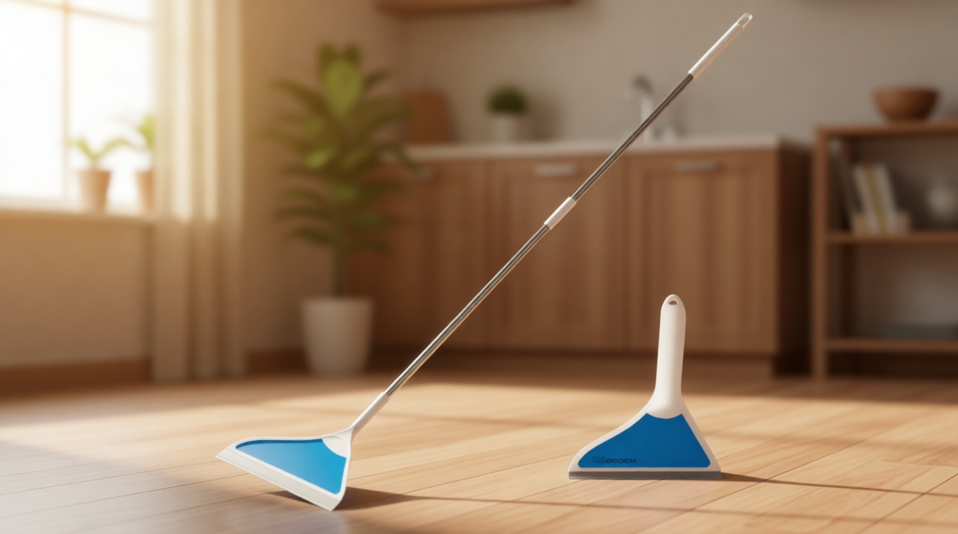 Helio AirBroom 3 Piece Kit All Surface Sweeper and Squeegee for Wet and Dry Cleaning Dust, Dirt, Liquids, Pet Hair, Tile, Hardwood Floors, Carpet, Furniture, Windows, Shower Doors As Seen on TV