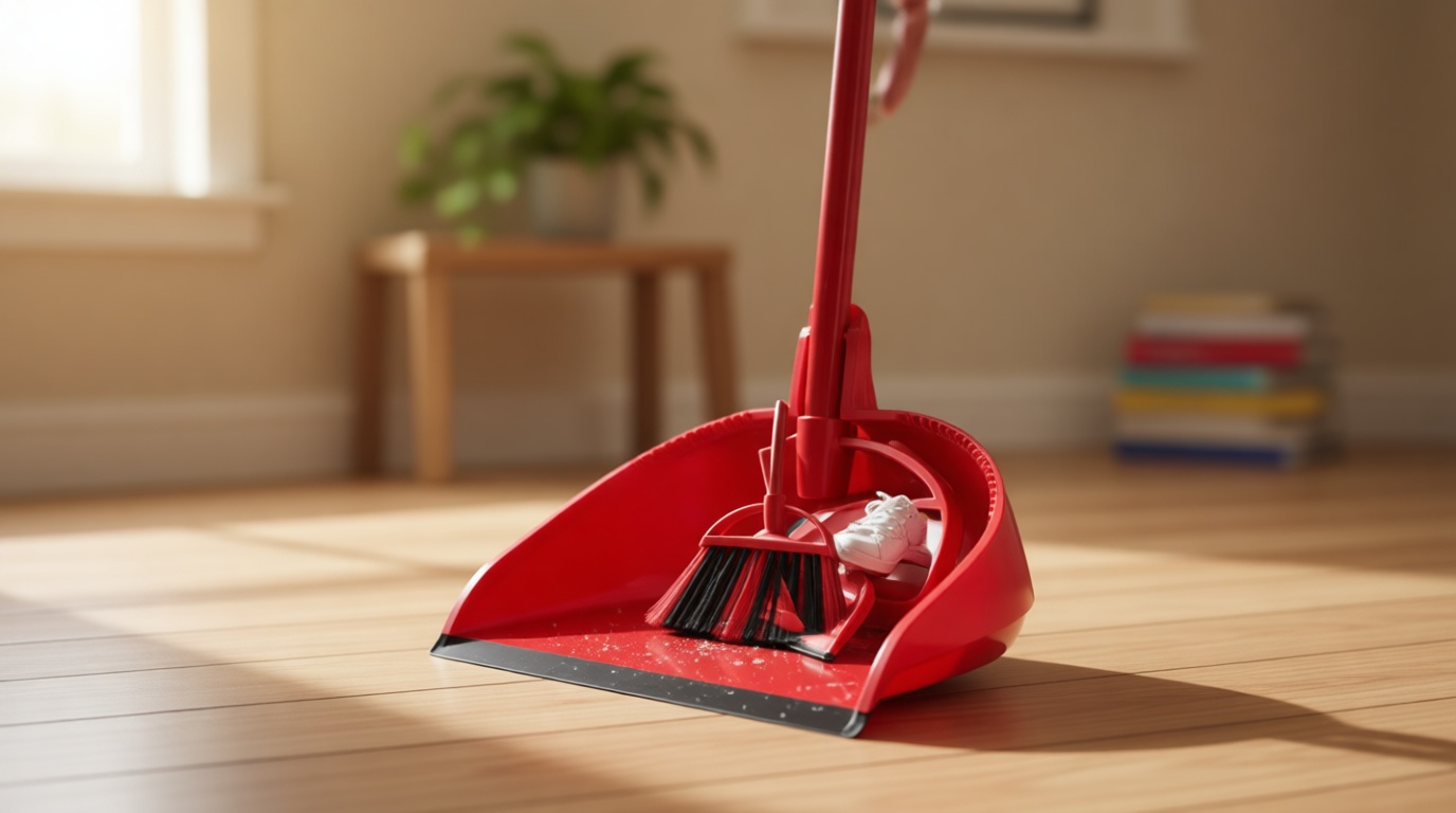 O-Cedar One Sweep Broom with Step-On Dustpan | Remove 99% with One | Lightweight Quiet Cleaning Tool | Ideal for Pet Owners