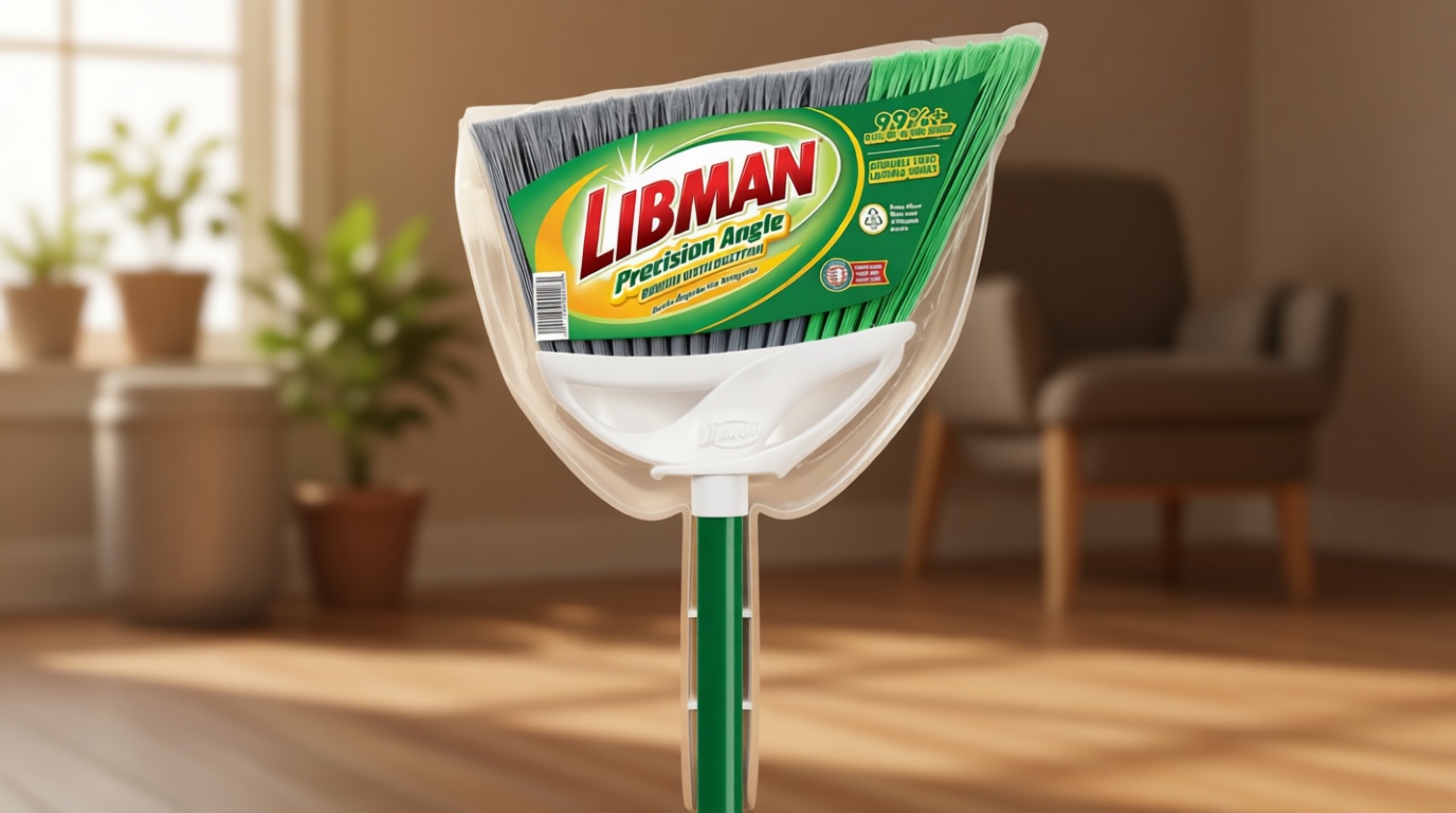 Libman FlexTech Broom with Dustpan Combo Set for Sweeping Indoor and Outdoor Floors, Pet, Dog Hair Broom, 55” Precision Angle Broom, 3 Piece Handle, 11" Wide, 10.25" Wide Dust Pan
