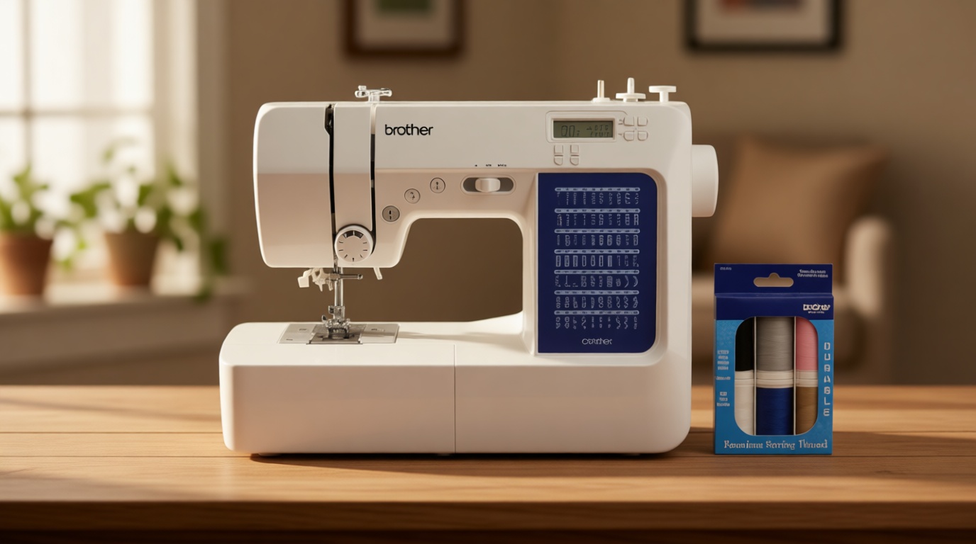 Brother CS7000X Computerized Sewing and Quilting Machine, and 5300A Hard Plastic Storage and Carry Case, SASEW6 Premium Sewing Thread 6-Pack Included