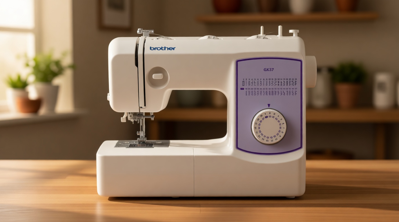 Brother Sewing Machine, GX37, 37 Built-in Stitches, 6 Included Sewing Feet