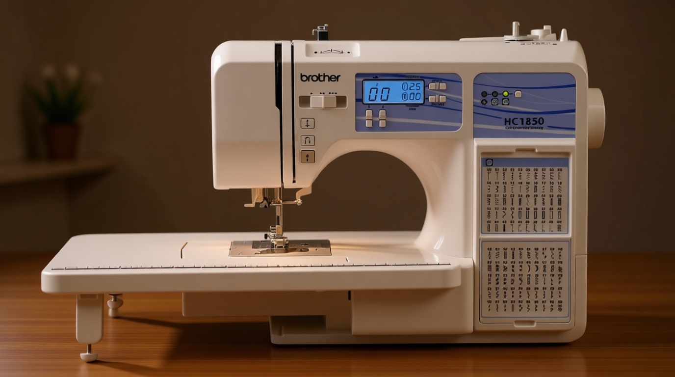 Brother HC1850 Sewing and Quilting Machine, 185 Built-in Stitches, LCD Display, 8 Included Feet