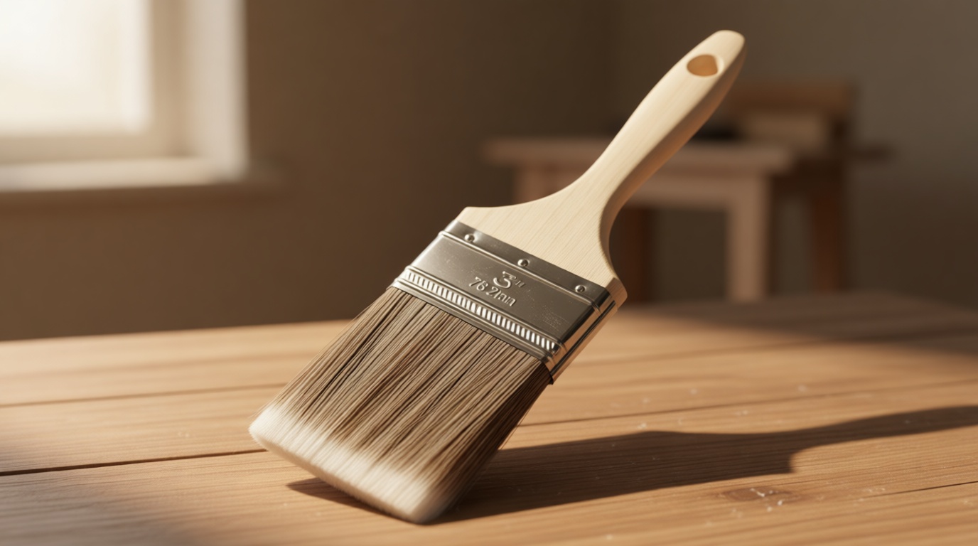 Magimate 3-Inch (76mm) Double Thick Chip Paint Brush – Versatile Stain Brush Wood Handle for Furniture, Walls, Fences, and Murals – Smooth Gesso, Plaster, Polyurethane, and Varnish Wide Paintbrush