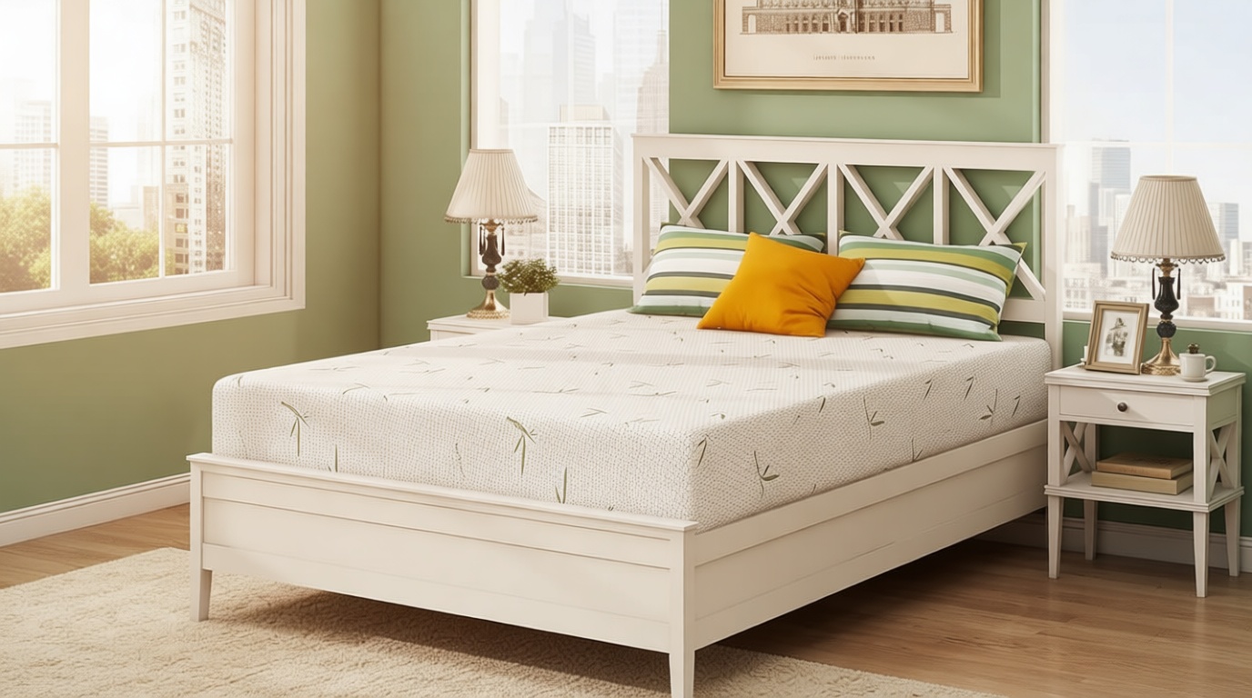 IULULU Twin Mattress, 5 Inch Green Tea Gel Memory Foam Mattress for Kids with Breathable Cover, Twin Mattress in A Box for Bunk Bed, Trundle Bed, Firm Support, CertiPUR-US Certified