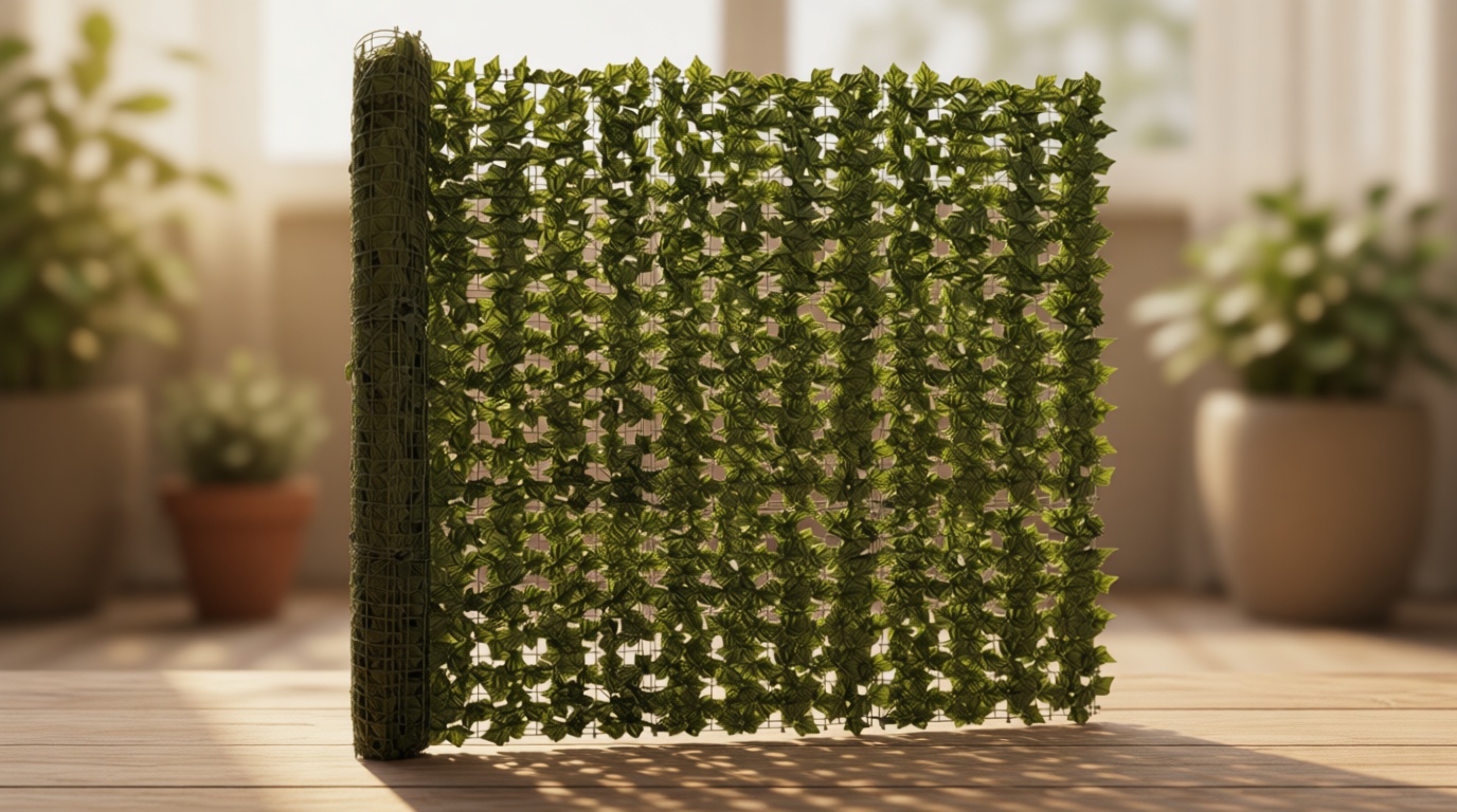 Artificial Ivy Privacy Fence Screen,128" by 60" (53.5 SQFT) UV-Anti Faux Hedge Fence and Fake Ivy Vine Leaf Wall Panels for Indoor&Outdoor Green Backdrop, Garden Greenery Decor ClimeCo Certified