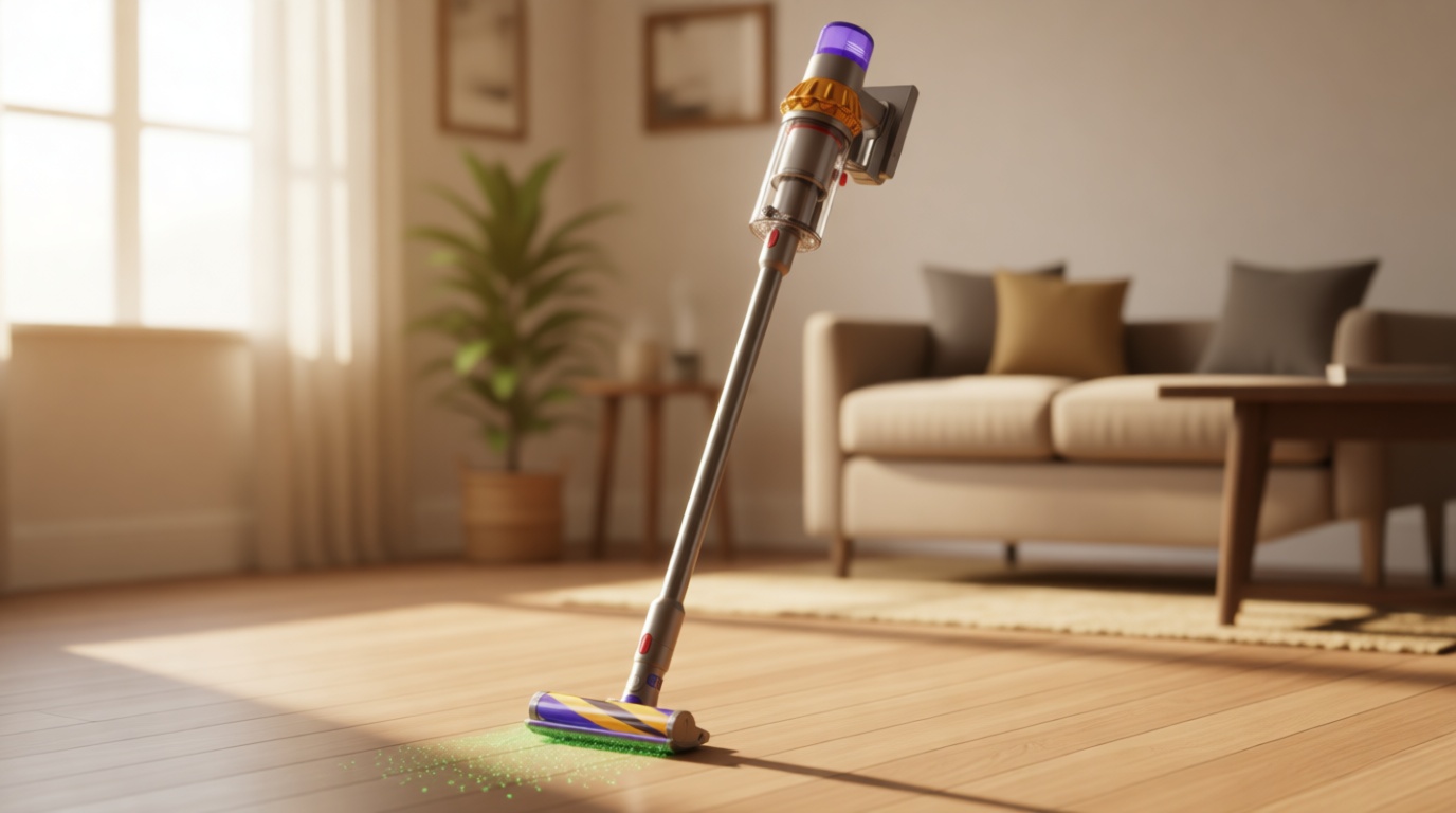 Dyson V15 Detect Plus Cordless Vacuum, Illumination Reveals dust, 240AW, 3 Power Modes, Up to 60 Minutes,² Deep Cleans Hard Floors and Carpets, Detangles pet Hair, Converts to Handheld