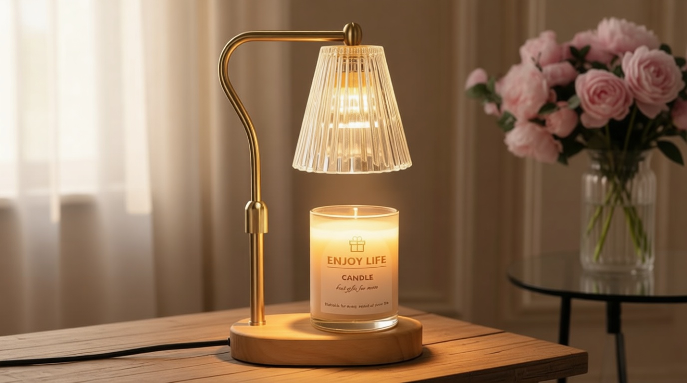 seenlast Candle Warmer Lamp with Timer Dimmer Adjustable Height for New Home Bedroom, Vintage Home Decor for Scented Jar ClimatePartner certified