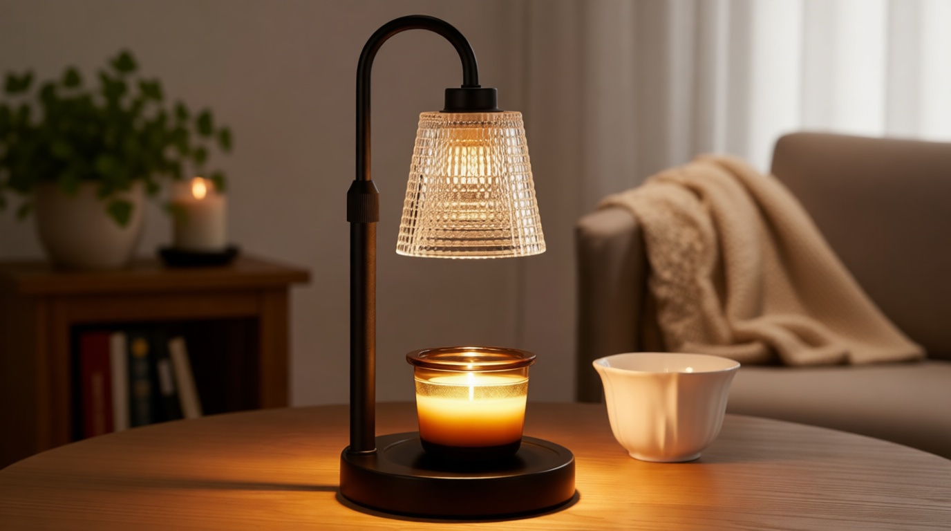 Innqoo Candle Warmer Lamp with Timer, Dimmable Candle Warmer for Jar Candles, Height Adjustable Wax Melts Warmer, Birthday Gifts for Women Mom, House Warming Gifts New Home Decor