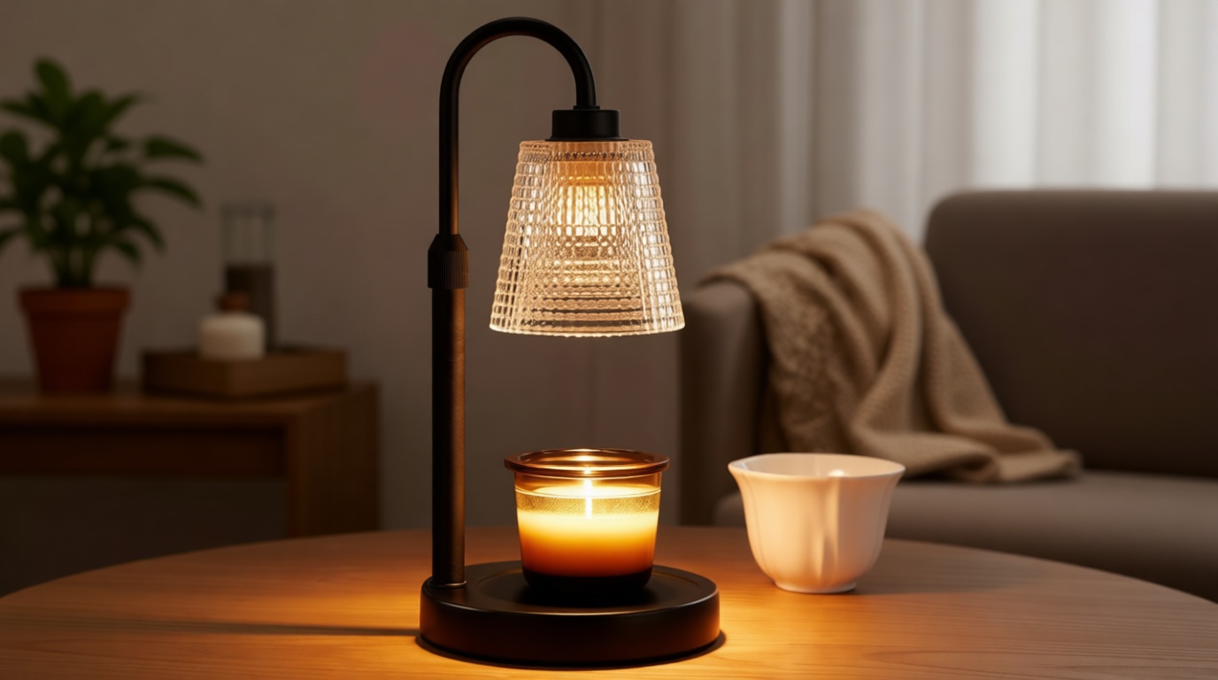 Innqoo Candle Warmer Lamp with Timer, Dimmable Candle Warmer for Jar Candles, Height Adjustable Wax Melts Warmer, Birthday Gifts for Women Mom, House Warming Gifts New Home Decor