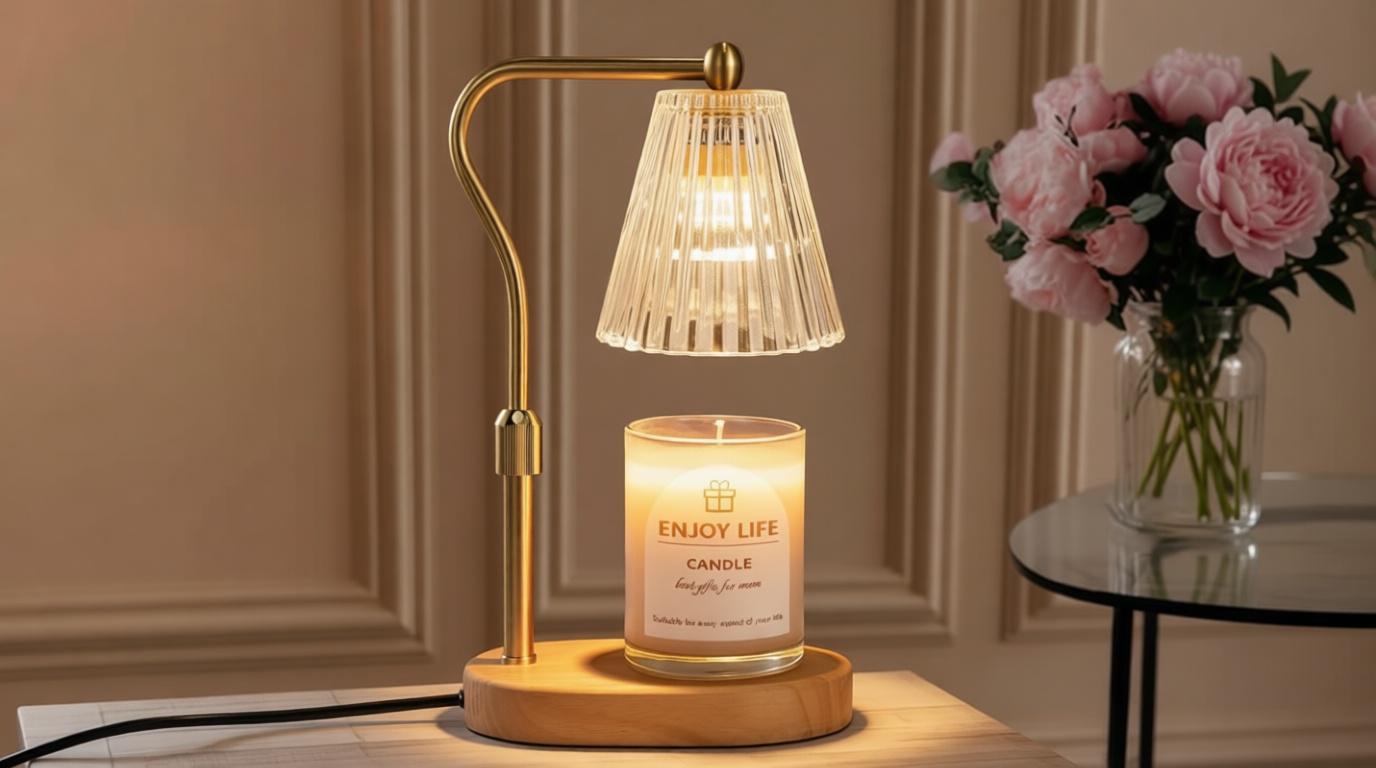 seenlast Candle Warmer Lamp with Timer Dimmer Adjustable Height for New Home Bedroom, Vintage Home Decor for Scented Jar ClimatePartner certified