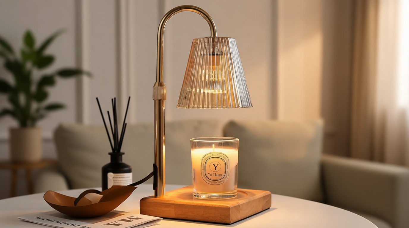 Candle Warmer Lamp with Timer, Dimmable Candle Warmer for Home Decor, Birthday Gifts for Women Mom, Adjustable Height Wax Melt Warmer with 2 Bulbs Recycled Claim Standard Blended