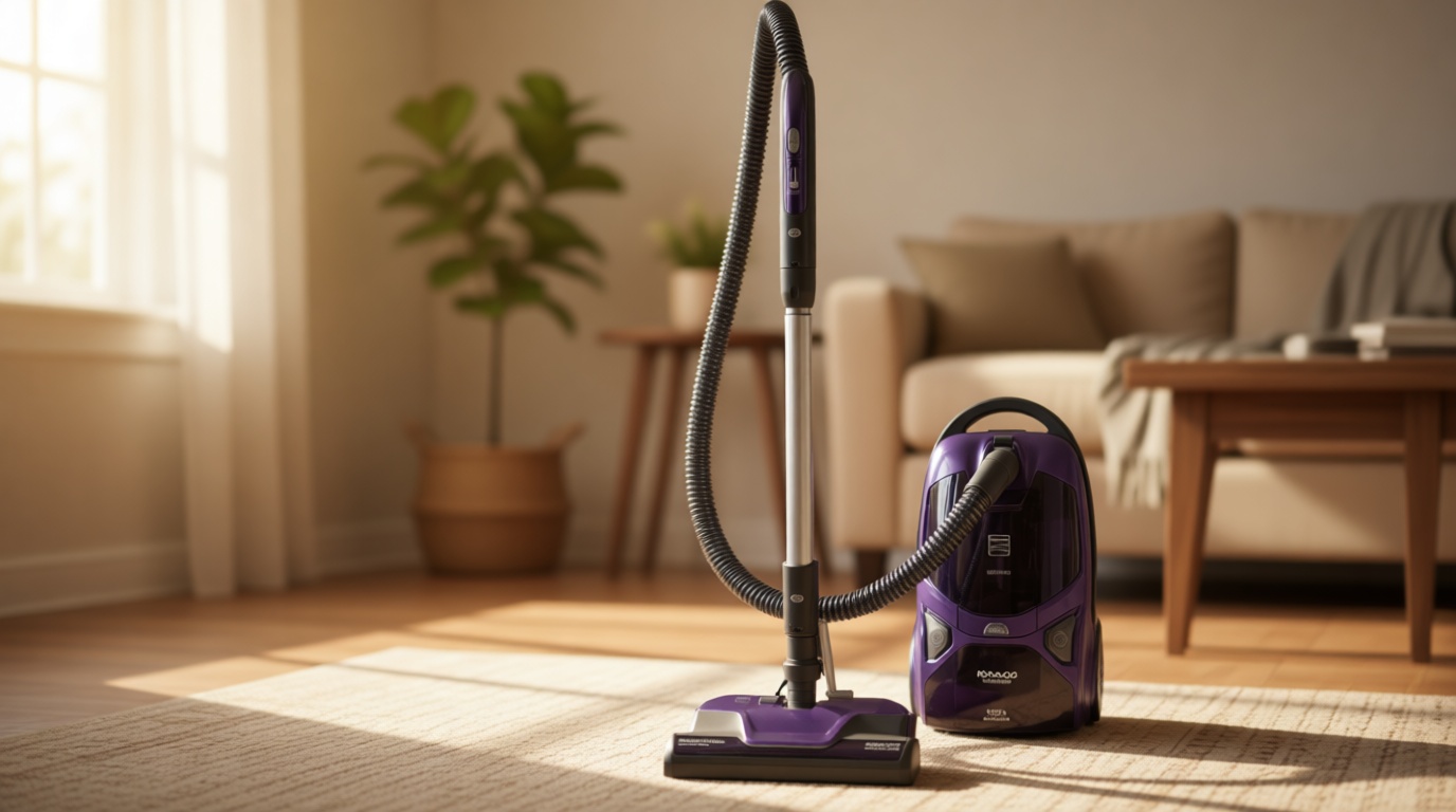 Kenmore 600 Series Pet Friendly Lightweight Bagged Canister Vacuum with Pet PowerMate, Pop-N-Go Brush, 2 Motors, HEPA Filter, Aluminum Telescoping Wand, Retractable Cord and 4 Cleaning Tools, Purple