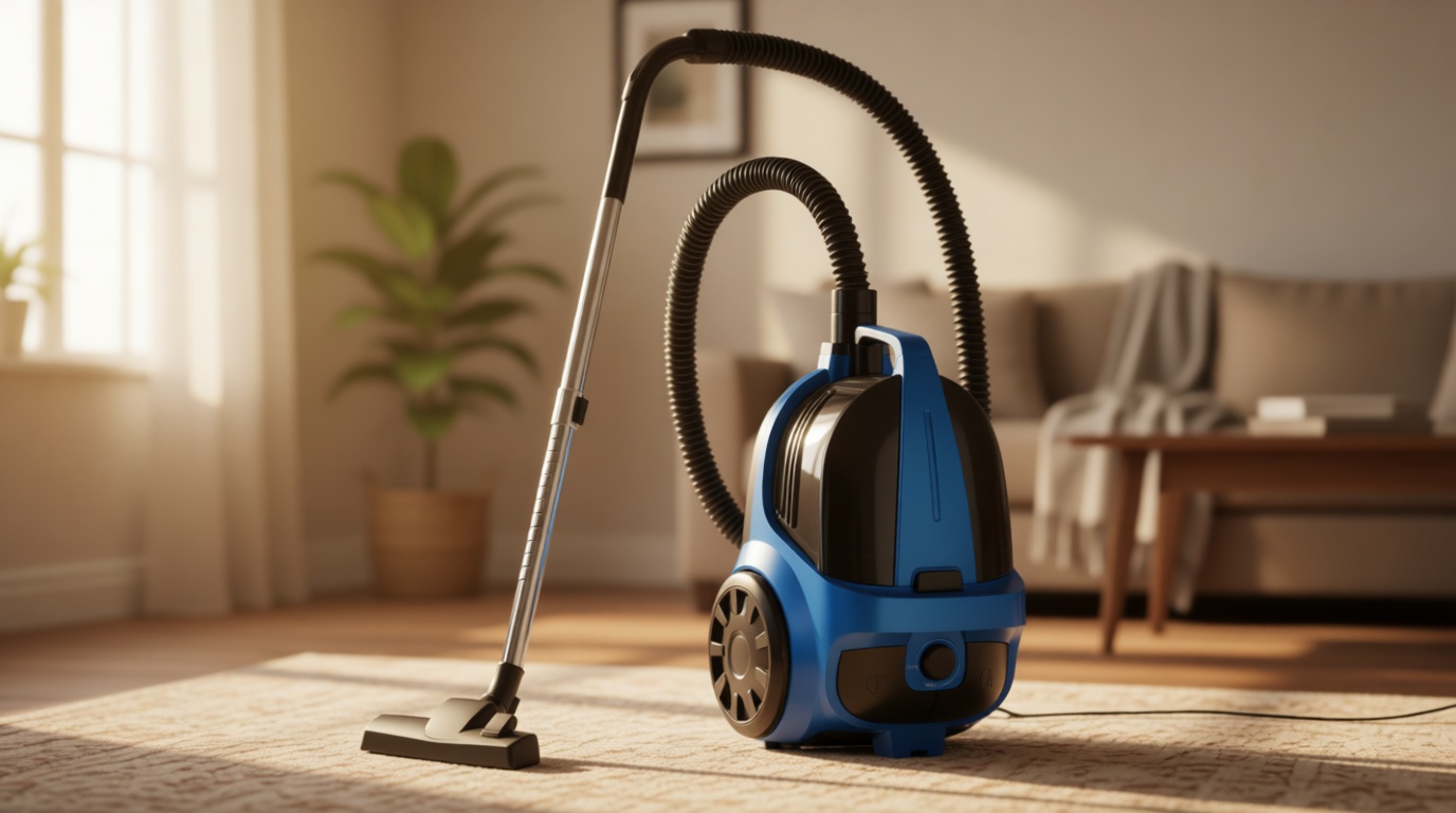 Canister Vacuums 45Kpa 1600W Canister Vacuum Cleaners for Home Double HEPA Filter 4.5Qt Bagless Vacuum Cleaner Lightweight Canister Vacuum Cleaner for Hard Floors Carpet Pet Upholstery Tiles Car Blue