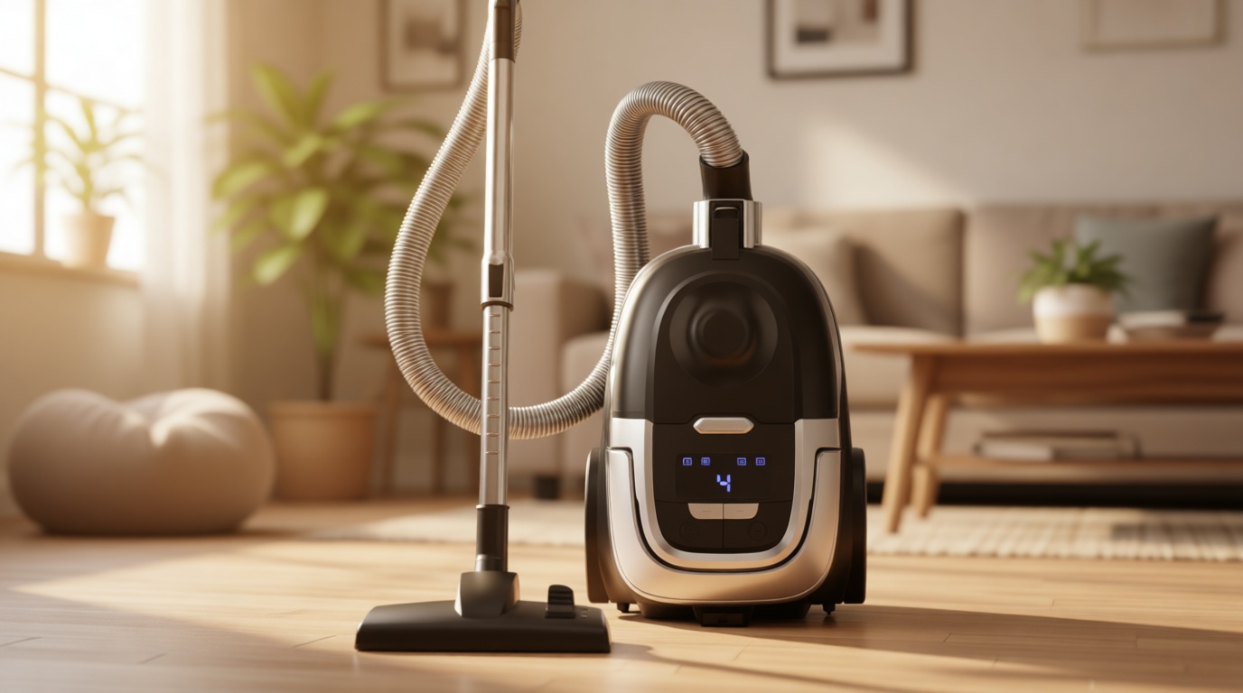 Zefiro Max 1600W Bagless Canister Vacuum Cleaner, 40kPa Powerful Suction for Pet Hair, Hard Floors & Carpets, Lightweight with HEPA Filter, Auto Cord Rewind & Large Capacity for Home & Apartments