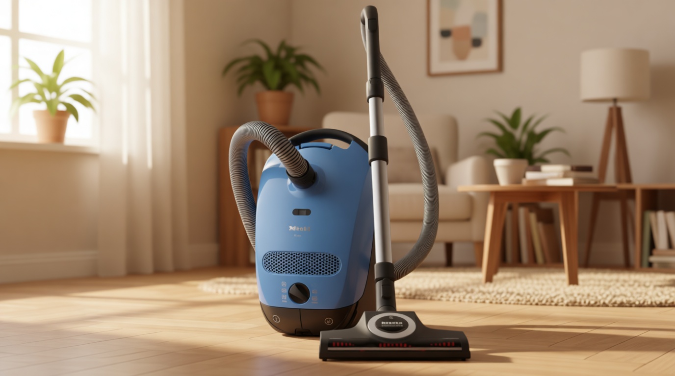 Miele Classic C1 Turbo Team Bagged Canister Vacuum, Tech Blue - Portable, Household