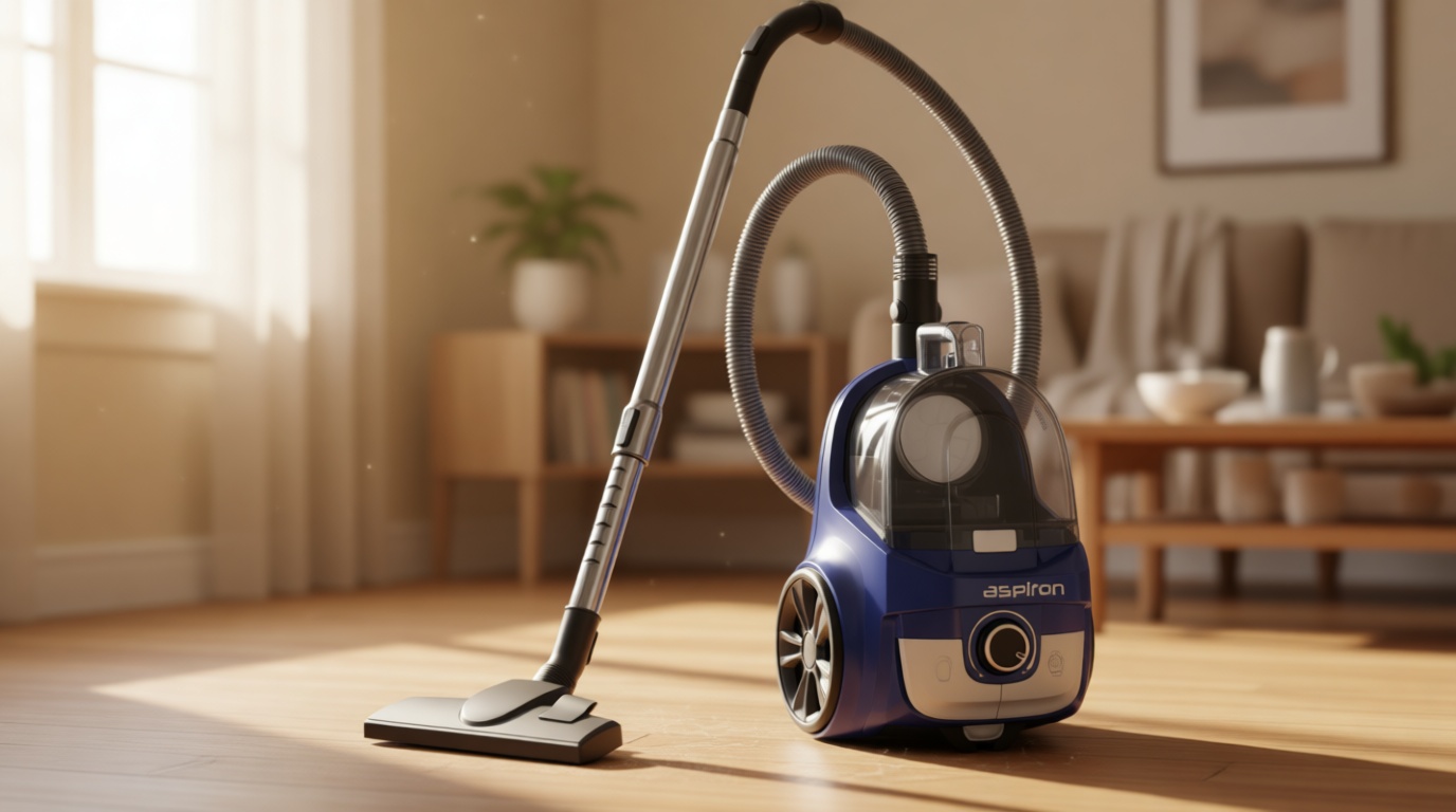 Aspiron Canister Vacuum, Upgraded 1600W Bagless Canister Vacuum Cleaner, Auto Cord Rewind, H13 HEPA Filter, 4Qt Large Capacity, 5 Tools for Hard Floors, Carpet, Pet, Upholstery, Tiles, Sapphire