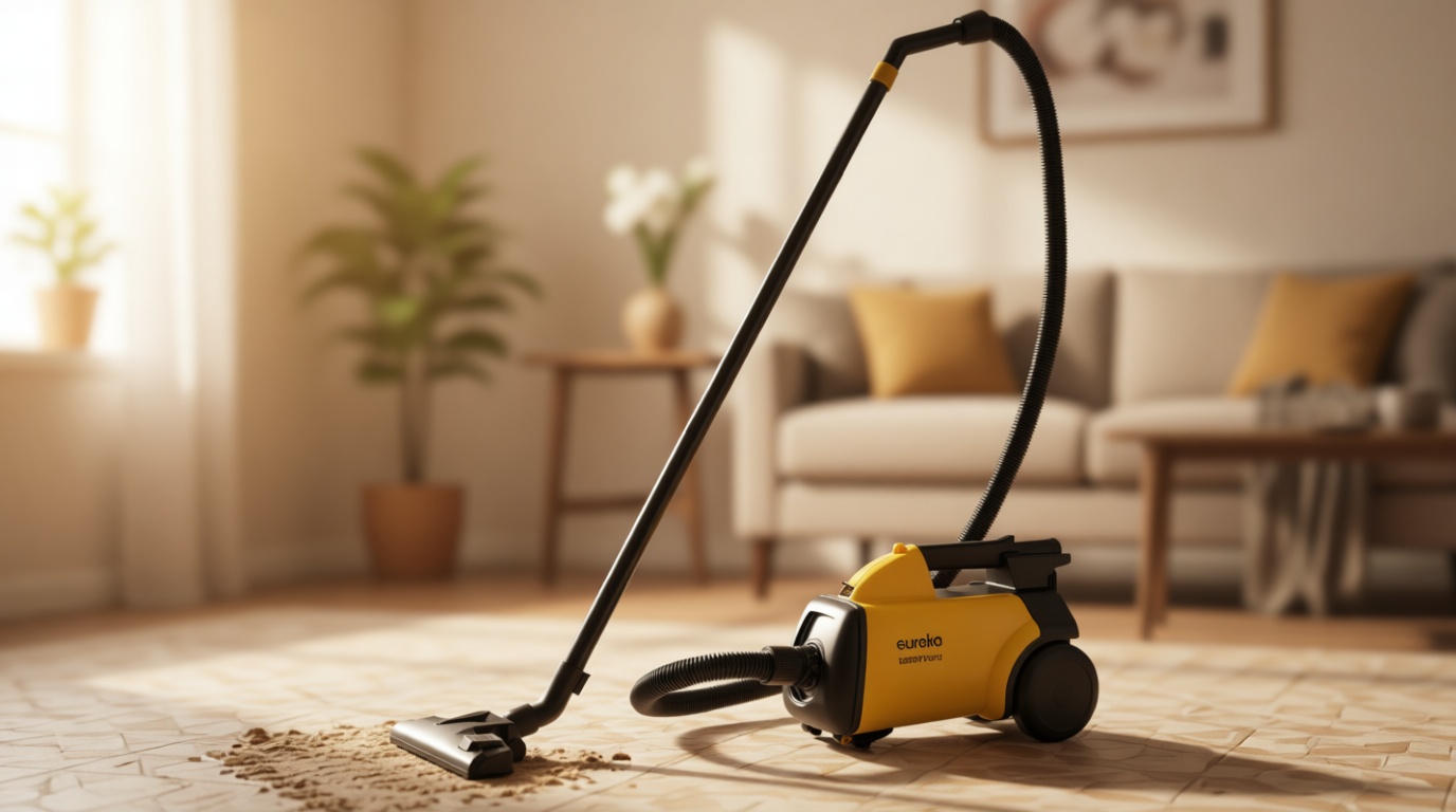Eureka 3670M Canister Cleaner, Lightweight Powerful Vacuum for Carpets and Hard floors, w/ 5bags,Yellow