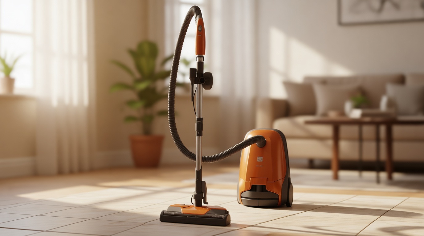 Kenmore 81214 200 Series Pet Friendly Lightweight Bagged Canister Vacuum with HEPA, 2 Motor System, and 3 Cleaning Tools-Orange
