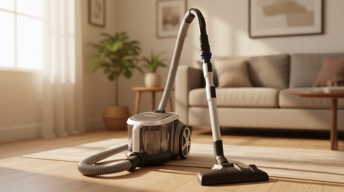 Eureka Bagless Canister Vacuum Cleaner, Lightweight Vac for Carpets and Hard Floors, Silver with Black, NEN180