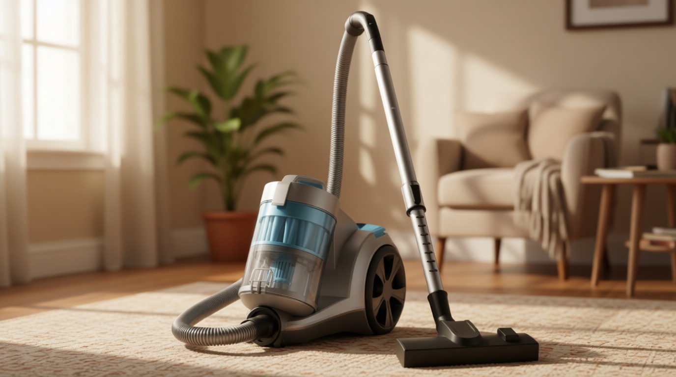 Aspiron 1700W Canister Vacuum Cleaner, 45Kpa Bagless Vacuum Cleaner, Multi-Cyclonic Filtration, 2 Anti-Allergen HEPA Filters, 3.5QT Dust Cup, 4 Tools, Corded Vacuum for Hard Floor, Pet Hair, Cerulean