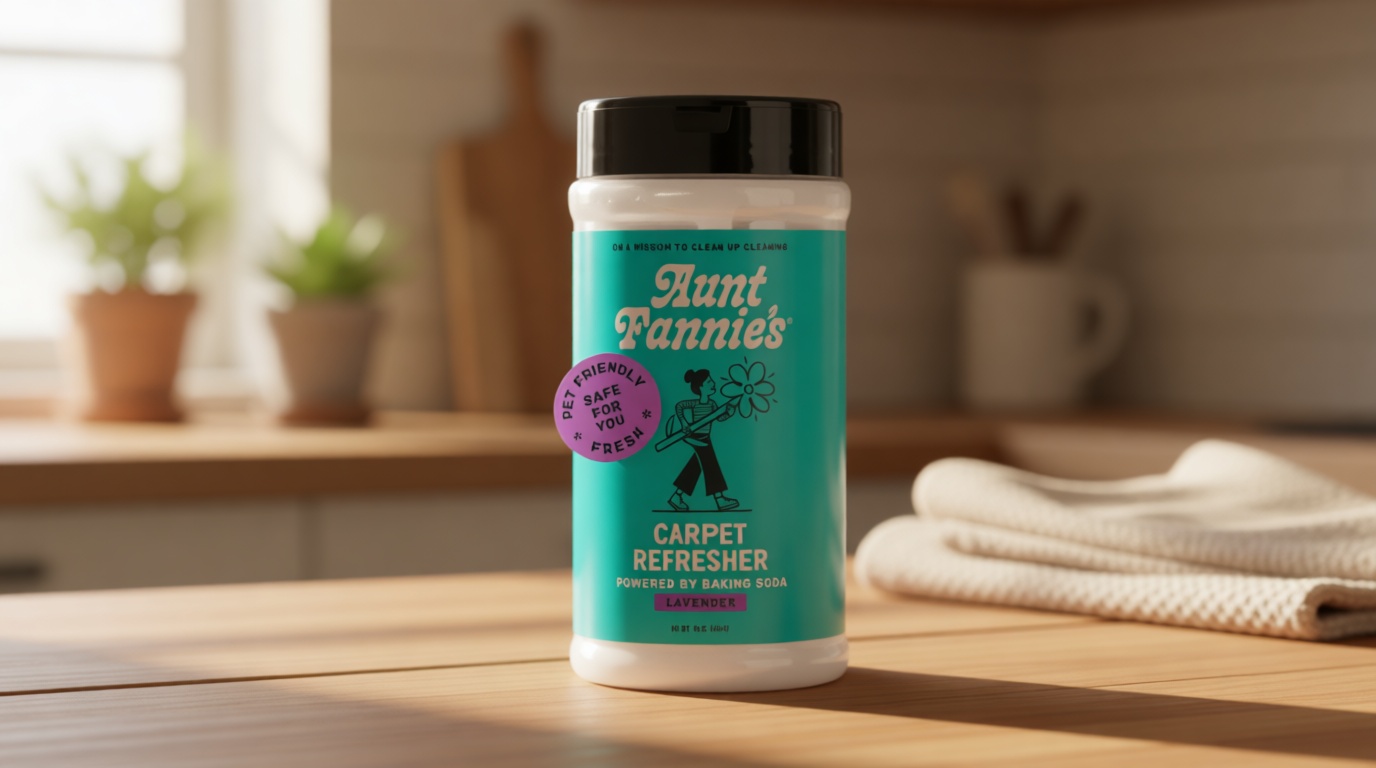 Aunt Fannie's Carpet Refresher & Deodorizer Powder, Multi-Purpose Carpet, Rug, and Upholstery Odor Eliminator for Homes with Cats and Dogs, Lavender Scent, 16 Oz (Pack of 1)