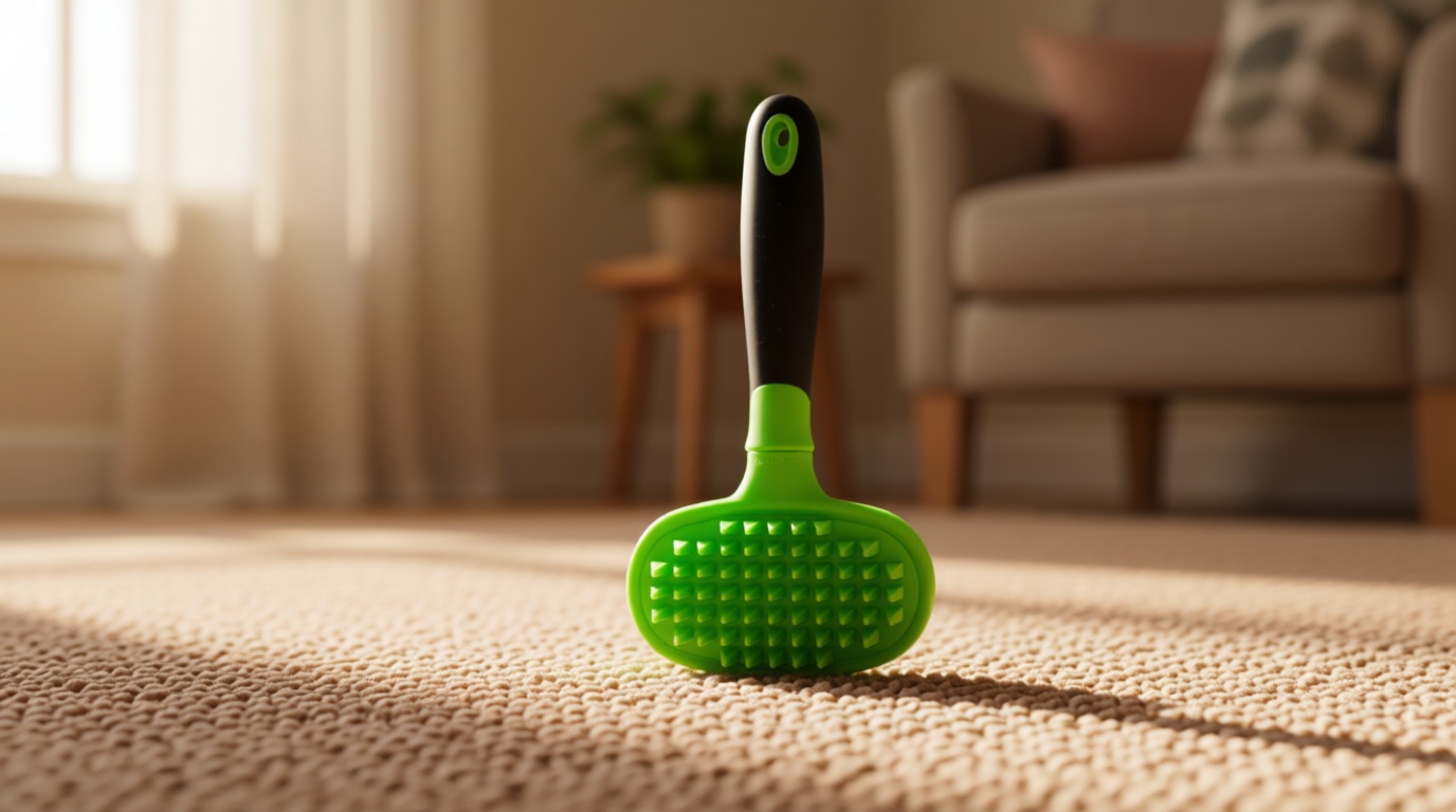 The Carpet Fluffer by Johnny World Products – Revitalize Matted Carpets and Rugs Instantly – Handheld, Easy-to-Use Tool for High-Traffic Areas, Stairs, and Pet Hair Removal