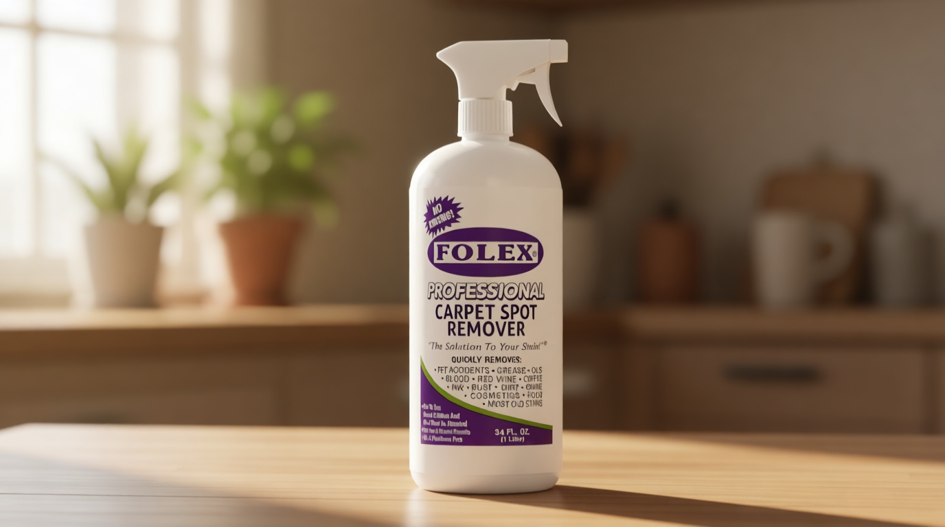 FOLEX - Professional Carpet Cleaner Spray 34 oz - Pet Stain Removal - Instant Stain Removal - No Rinsing Required - Safe for Pets - Works on All Fabrics