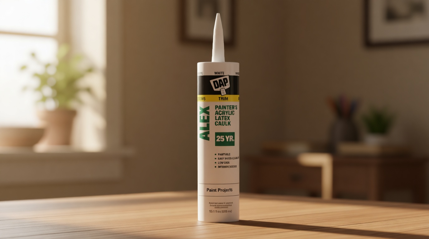 DAP Alex Painter's Acrylic Latex Caulk, White, 10.1 Oz (7079818670)