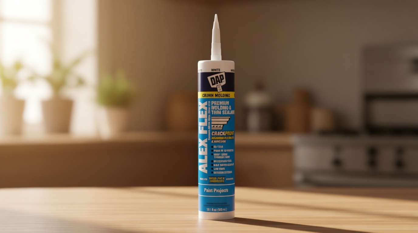 DAP Alex Flex Premium Molding & Trim Siliconized Sealant, White, 10.1 Oz (7079818542)