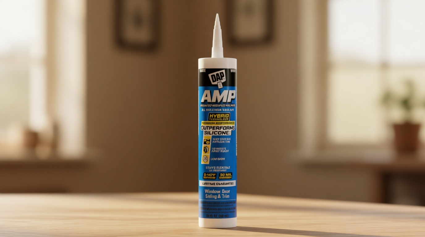 DAP AMP All Weather Window, Door and Siding Sealant, White, 9 Oz (7079800760)