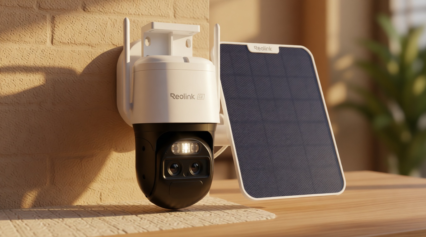 REOLINK 4K Dual Lens 4G Cellular Security Camera Wireless Outdoor, 360 PTZ with Auto Tracking, No WiFi Solar Powered, 6X Hybrid Zoom, 8MP Color Night Vision, Smart Dection &SIM Card, TrackMix LTE+SP