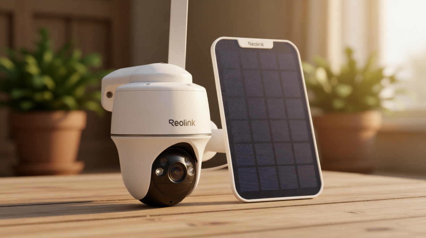 REOLINK 5MP 4G LTE Cellular Security Camera Outdoor, 360° Pan-Tilt, Sim+32GB SD Card Included, Wireless Solar Powered, Color Night Vision, Smart AI Detection, Go PT Plus+Solar Panel, Updated Version