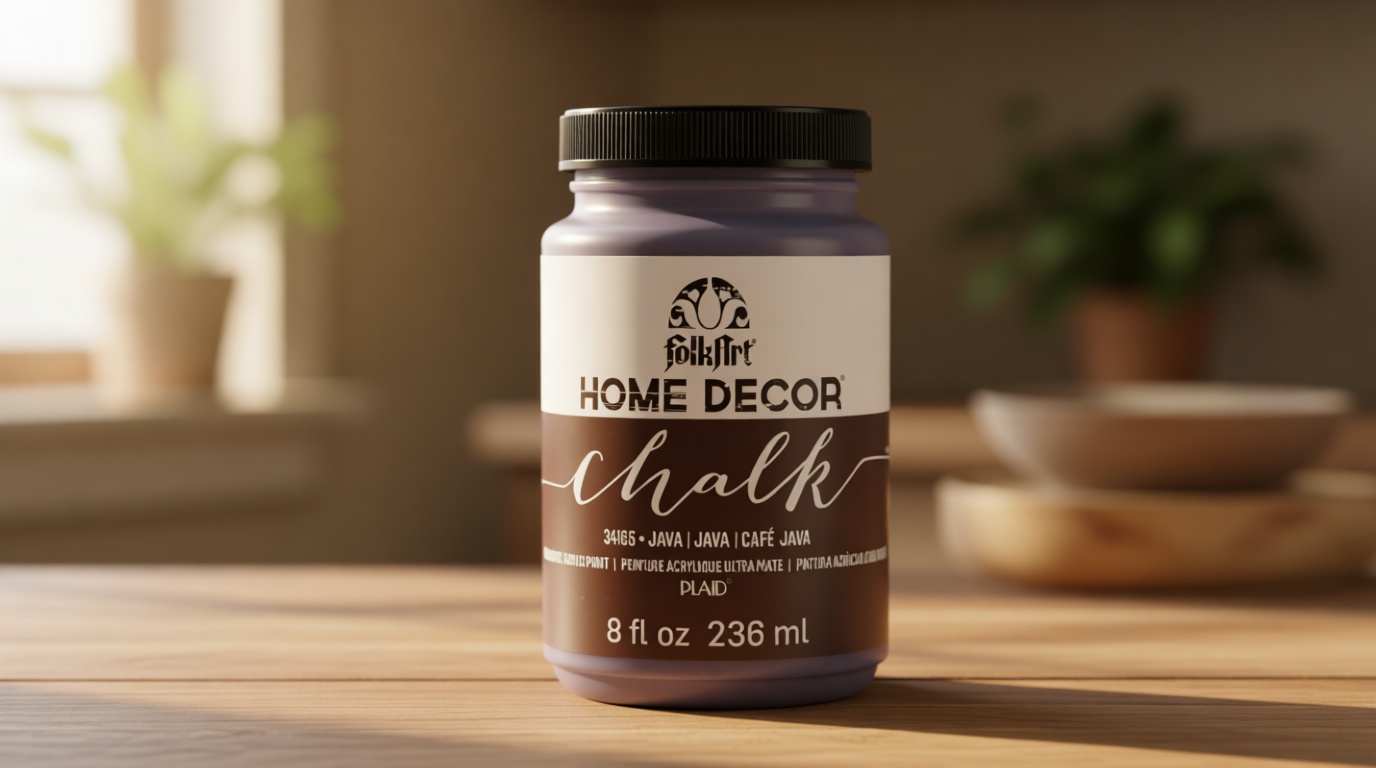 FolkArt 34165 Home Decor Chalk Furniture & Craft Paint in Assorted Colors, 8 ounce, Java