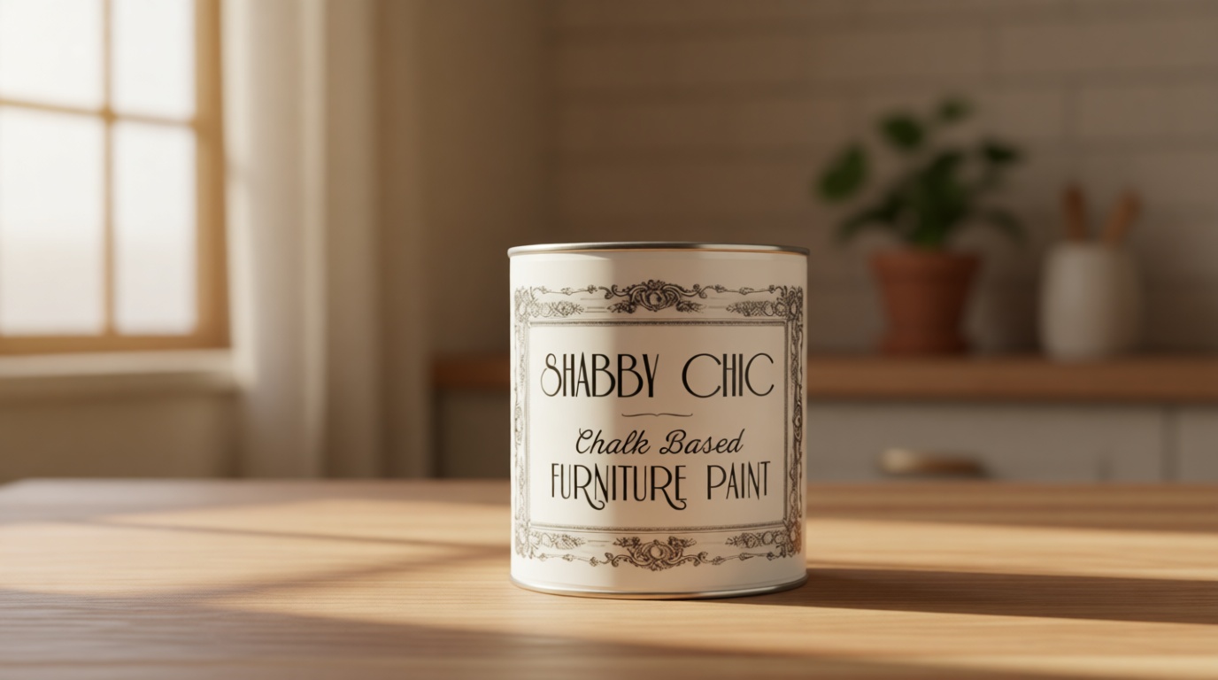 Shabby Chic Chalk Furniture Paint: Luxurious Chalk Finish Craft Paint for Home Decor, DIY, Wood Cabinets - All-in-One Paints with Rustic Matte Finish [Antique White] - (8.5 oz Covers 32 sf)