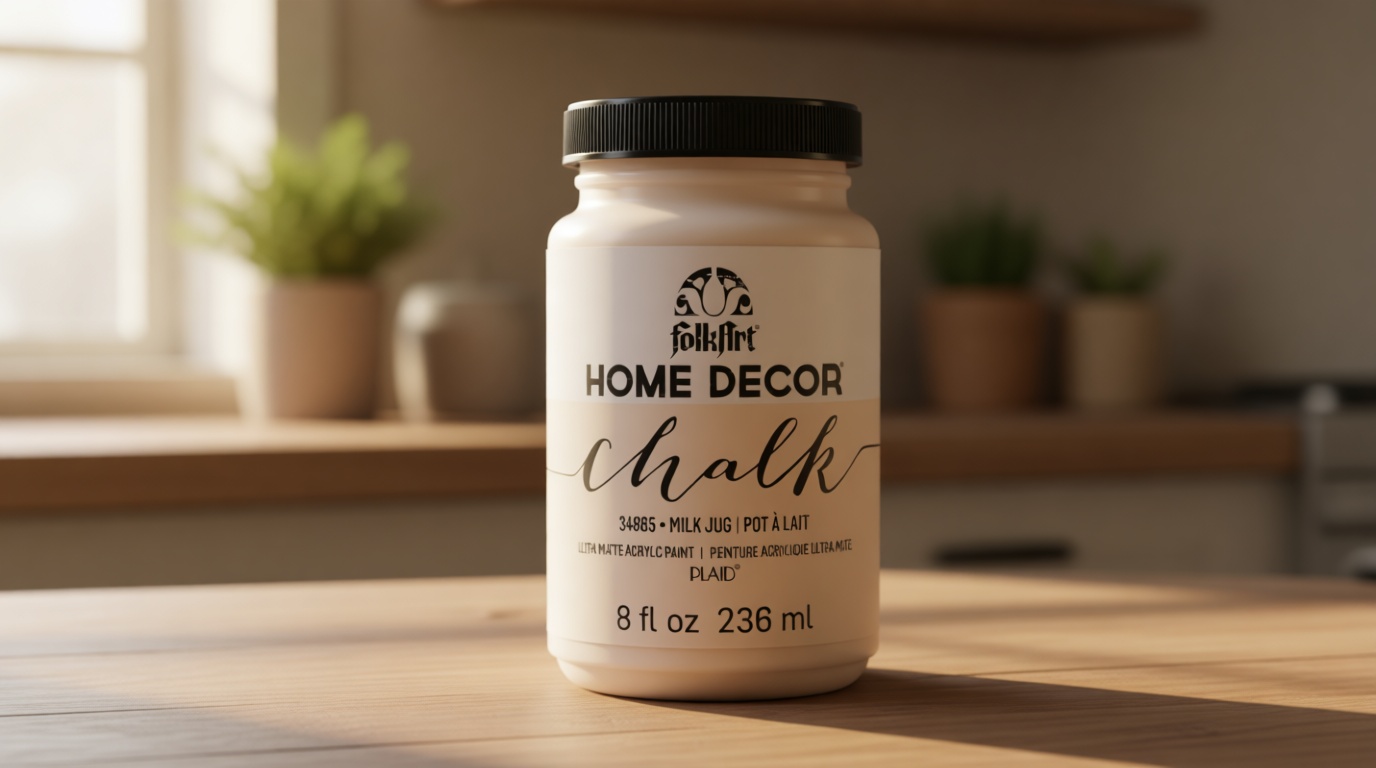 FolkArt Home Décor Chalk Finish Acrylic Paint, 8oz, 8 ounce, Milk Jug