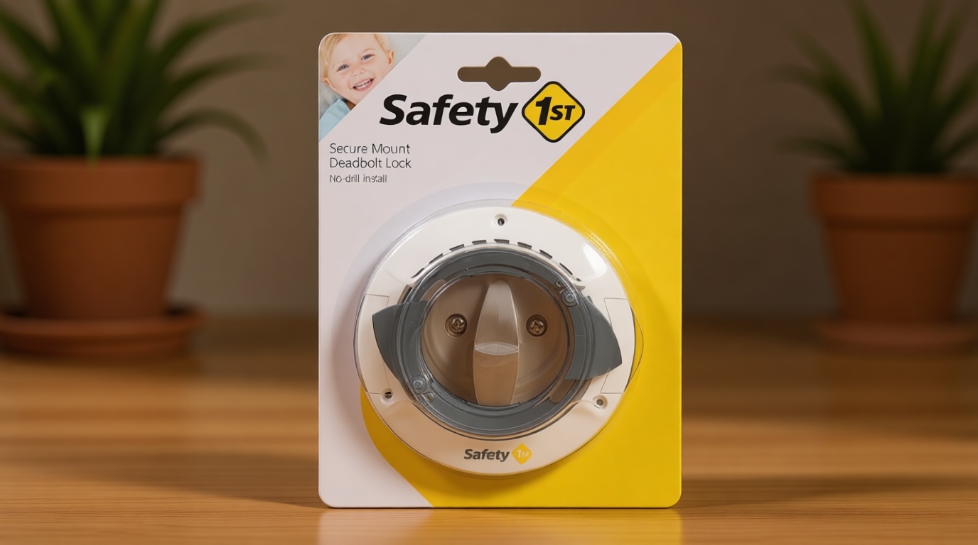 Safety 1st Secure Mount Deadbolt Lock,White