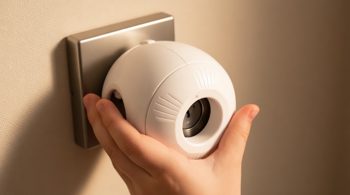 Child Safety Door Knob Cover (4 Pack) Hard-to-Remove Dual-Lock Door Handle Covers for Kids - Reusable Baby Proof Door Knob Locks - Installs Easily, No Tools Needed (White)