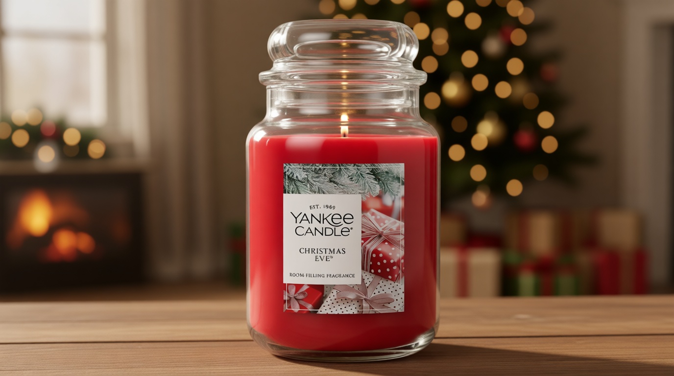 Yankee Candle Christmas Eve Scented Candle, 22oz Large Jar, Up to 150 Hour Burn Time, Giftable