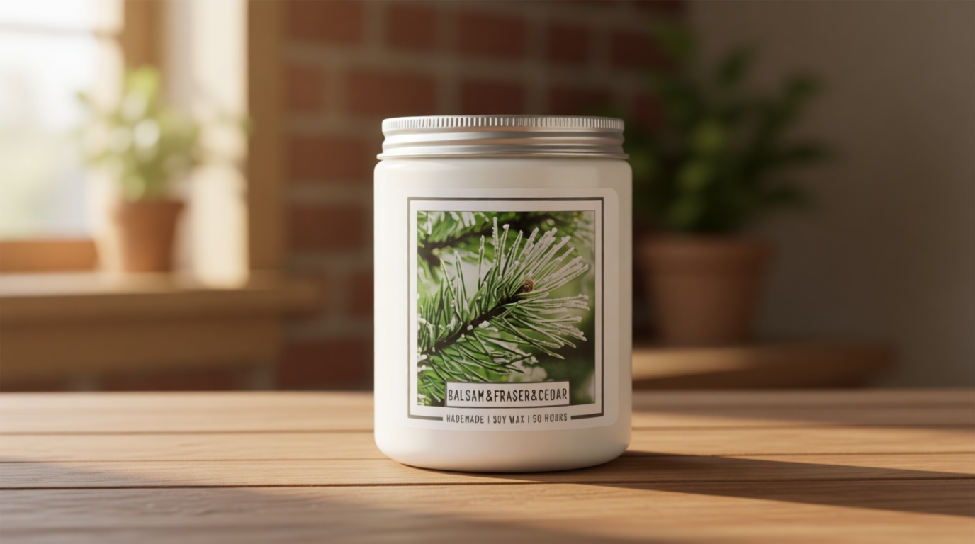 Homsolver Balsam Fir Pine Candle, Christmas Scented Candles, Holiday Natural Soy Candles with 50+ Hour Burn Time, Fir Cedar Tree Scent Gifts for Women Men, Wedding Favors for Guests, Souvenir Gifts
