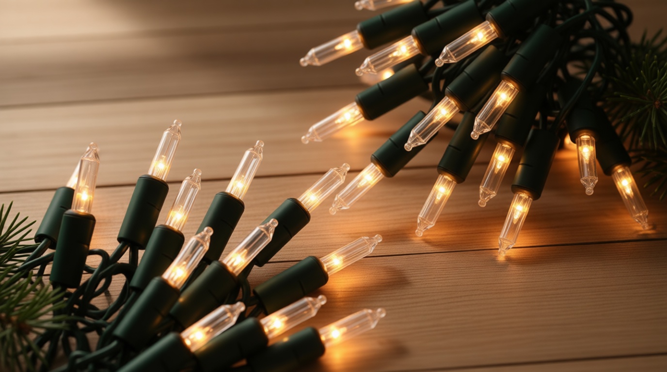 Warm White Christmas Lights, 2 Pack Total 40FT 200 Count Incandescent Christmas Mini Tree String Lights, Waterproof Christmas Decorations for Outdoor Indoor Xmas Patio Home Party Garden Yard Decor