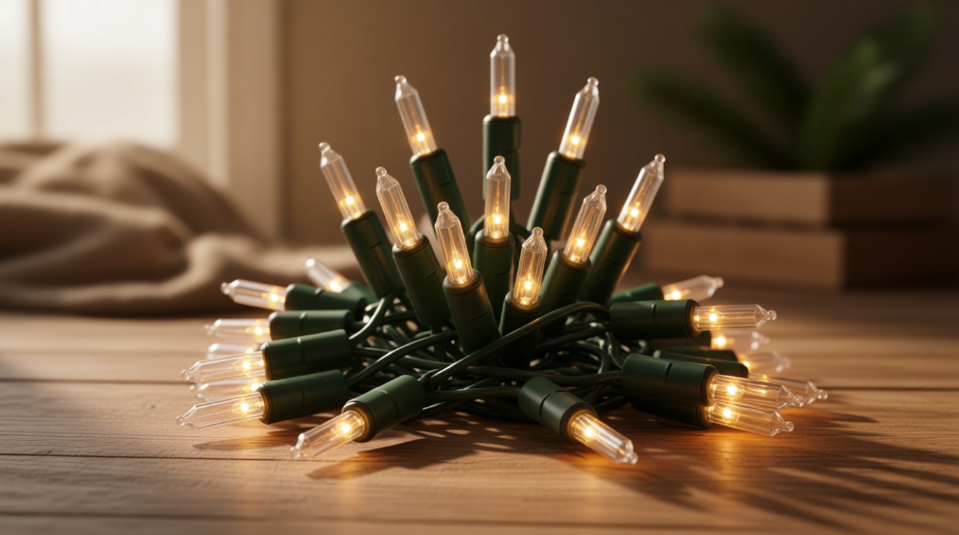 TW SHINE Warm White Christmas Lights Outdoor, 20FT 100 Count Incandescent Christmas Light Indoor, Waterproof Christmas Tree String Lights for Xmas Decorations