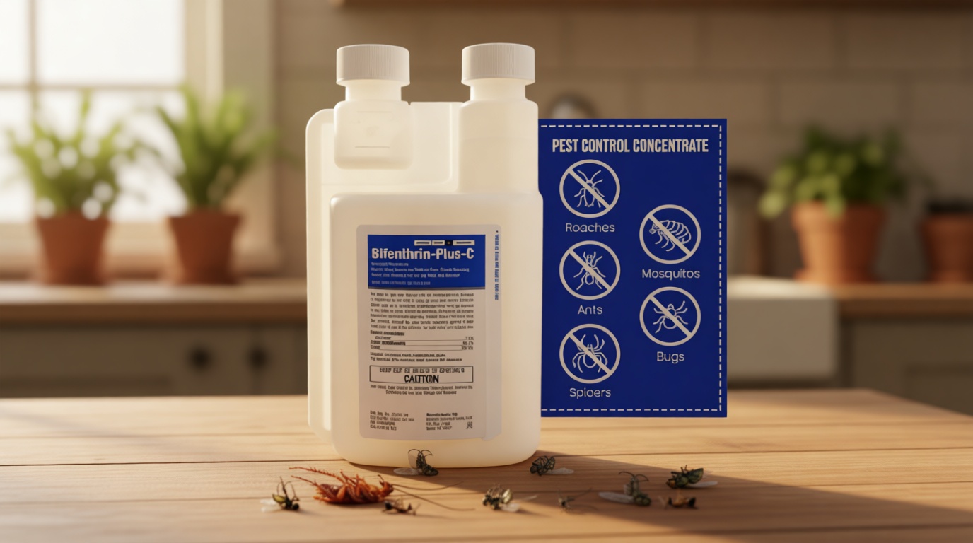 Bifenthrin Plus-C Insecticide (16 oz) - Roach Killer Indoor Infestation, Termite Treatment, Ant Control & Wasp Spray - Home Defense Pest Control, Residential, Commercial, and Industrial Use