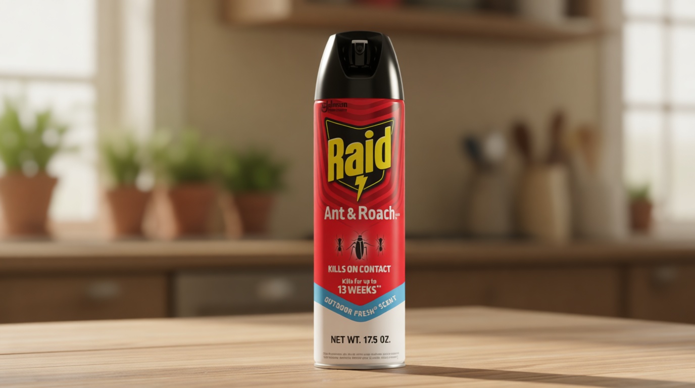 Raid Ant & Roach Killer Spray For Listed Bugs, Keeps Killing for Weeks, Fresh Scent, 17.5 oz