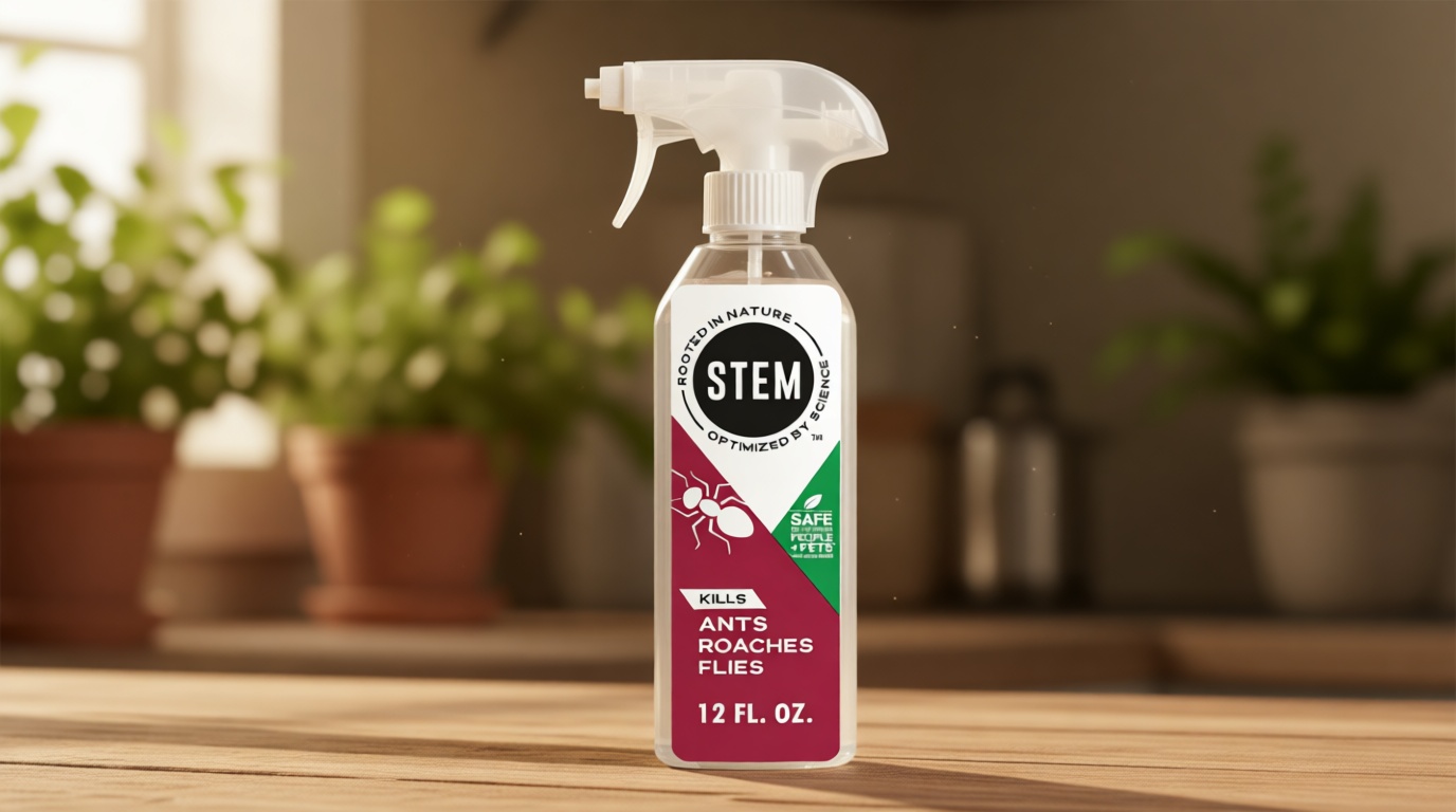 STEM Kills Ants, Roaches And Flies: Plant-Based Active Ingredient Bug Spray, Botanical Insecticide For Indoor And Outdoor Use; 12 fl oz (Pack Of 1)