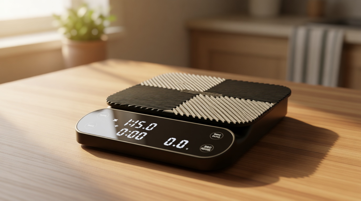 Maestri House S3 Coffee Scale with Timer, 3kg/0.1g Rechargeable Digital Scale, 3 Brew Modes, Adjustable Ratios & Flow Rate Display, Barista-Grade for Pour-Over, Espresso, French Press – Black ClimatePartner certified