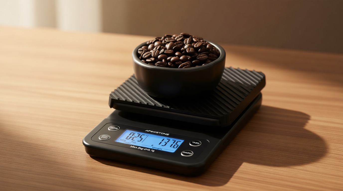 Apexstone Coffee Scale with Timer, Espresso Scale with Timer, Espresso Coffee Scale with Timer for Pour Over Coffee (Batteries Included)