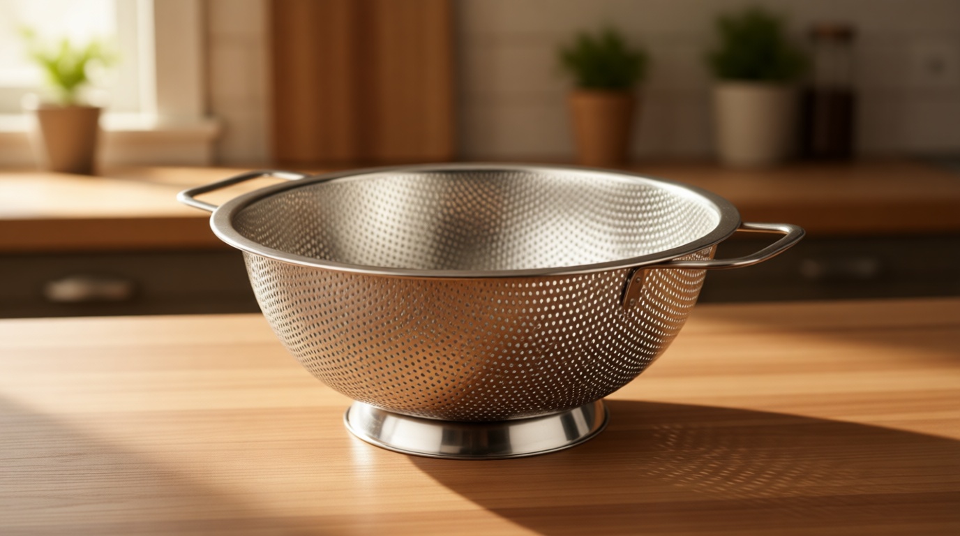 Gulex Colander Stainless Steel 3-Quart, Strainer for Kitchen Food, Dishwasher Safe