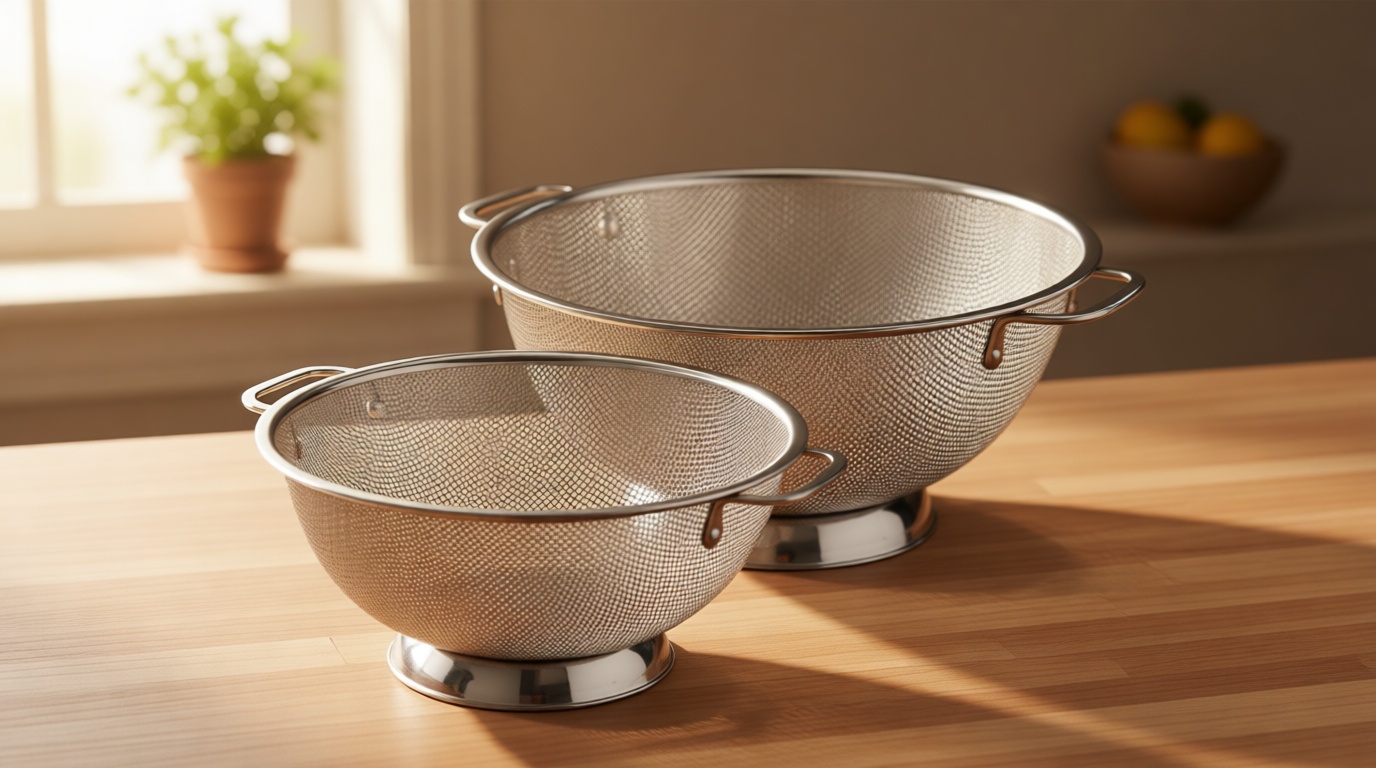 Bellemain Micro-perforated Stainless Steel Colander-Dishwasher Safe (3 QT and 5 QT)