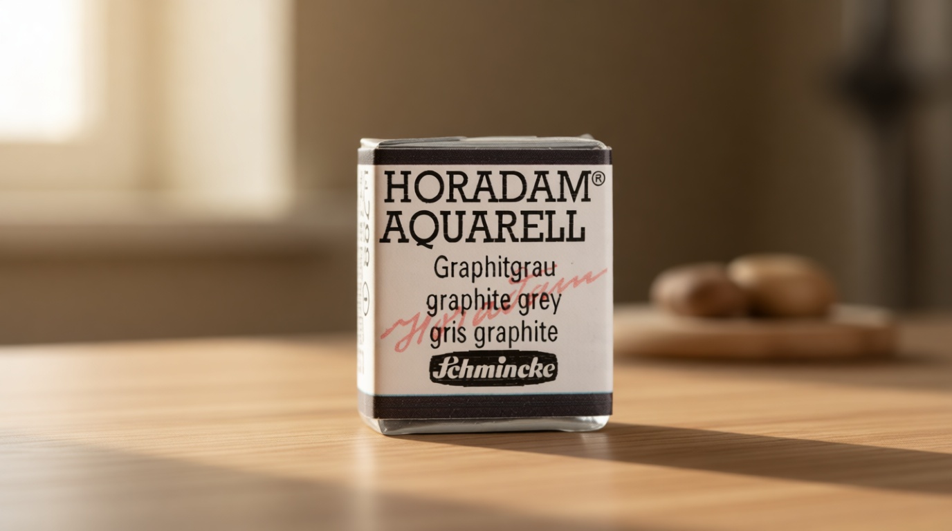 Schmincke - HORADAM® AQUARELL - Finest Artists' Watercolor Paints, 788 Graphite Grey, 14 788 044, 1/2 pan